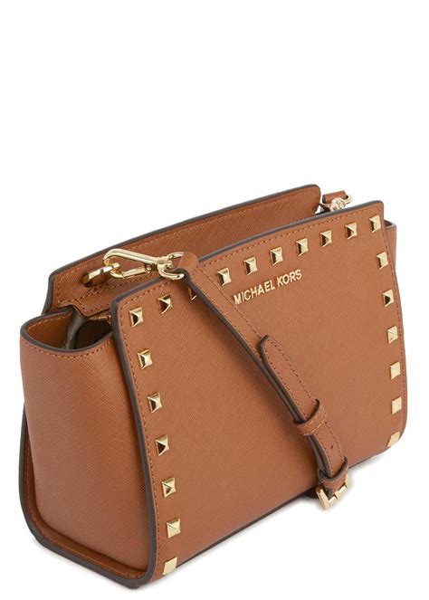 michael kors tan bag selma|Michael Kors selma studded.